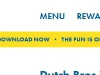 Website Screenshot Dutch Bros Coffee