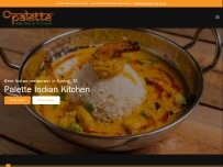 Website Screenshot Palette Indian Kitchen