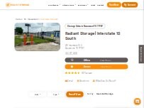 Website Screenshot Radiant Storage - Beaumont