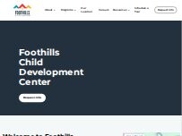 Website Screenshot Foothills Child Development Center