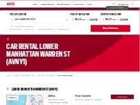 Website Screenshot Avis Car Rental
