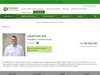 Website Screenshot Caleb Piatt, DO