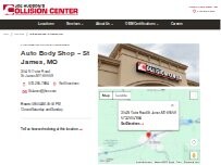 Website Screenshot Joe Hudson's Collision Center