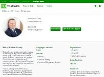 Website Screenshot Michael Levay - TD Wealth Financial Advisor