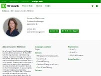 Website Screenshot Suzanne Matheson - TD Wealth Relationship Manager