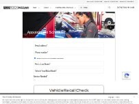 Website Screenshot Red Rock Nissan Service Department