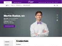 Website Screenshot Martin Backer, MD