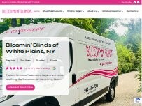 Website Screenshot Bloomin' Blinds of White Plains, NY