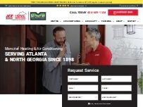 Website Screenshot Moncrief Heating & Air Conditioning
