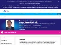 Website Screenshot Jared Leventhal, MD