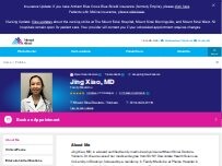 Website Screenshot Jing Xiao, MD