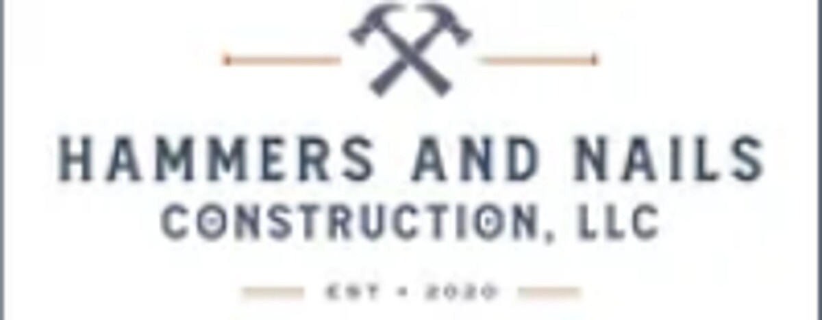 Hammers and Nails Construction Logo