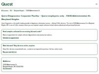 Website Screenshot Quest Diagnostics Corporate Facility –  Quest employees only
