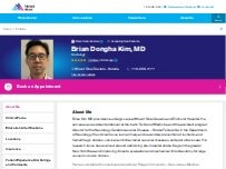 Website Screenshot Brian Kim, MD