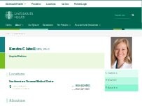 Website Screenshot Kendra C. Isbell, MPA, PA-C