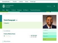 Website Screenshot Vivek Venugopal, MD