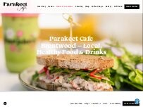 Website Screenshot Parakeet Cafe - Brentwood