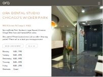 Website Screenshot ORA Dental Studio - Wicker Park, Chicago