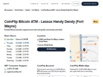 Website Screenshot CoinFlip Bitcoin ATM - Lassus Handy Dandy (Fort Wayne)