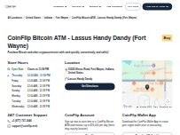 Website Screenshot CoinFlip Bitcoin ATM - Lassus Handy Dandy (Fort Wayne)
