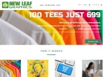 Website Screenshot New Leaf Graphics Inc.