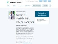 Website Screenshot Samir N. Parikh, MD, FACS, FASCRS