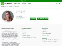 Website Screenshot Cristina Del Sol - TD Wealth Financial Advisor