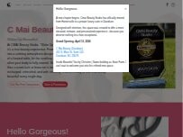 Website Screenshot CMAI Beauty Studio