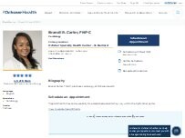 Website Screenshot Brandi R. Carter, FNP-C