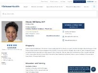 Website Screenshot Stacia Williams, NP