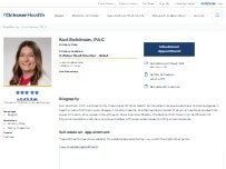 Website Screenshot Kori Robinson, PA-C