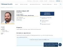 Website Screenshot Andrew Hebert, NP