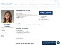 Website Screenshot Adrienne F. Cotaya, NP