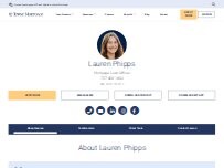 Website Screenshot Lauren Phipps with Towne Mortgage