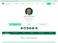 Website Screenshot Joe Rapchak with FitzGerald Financial Group