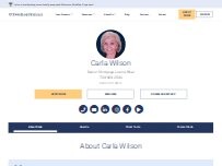 Website Screenshot Carla Wilson with TowneBank Mortgage