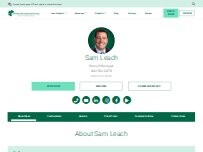 Website Screenshot Sam Leach Loan Officer with FitzGerald Financial Group