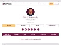 Website Screenshot Mark Newcomb with HomeSale Mortgage