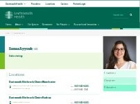 Website Screenshot Sanaa Ayyoub, MD