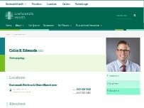 Website Screenshot Colin R. Edwards, MD