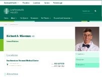 Website Screenshot Richard A. Wiseman, MD