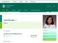 Website Screenshot Jaclyn D. Lozier, MD