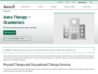 Website Screenshot Avera Therapy — Chamberlain