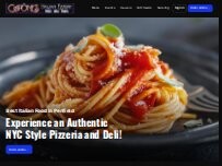 Website Screenshot Capones Italian eatery