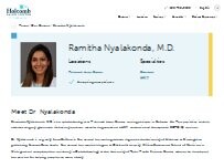 Website Screenshot Ramitha Nyalakonda, MD