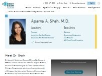 Website Screenshot Aparna Shah, MD