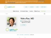Website Screenshot Nisha Rao, MD