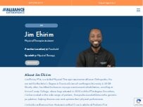 Website Screenshot Jim Ehirim, PTA