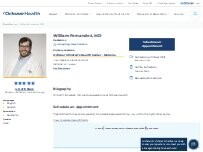 Website Screenshot William Fernandez, MD