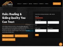 Website Screenshot Oaks Roofing & Siding
